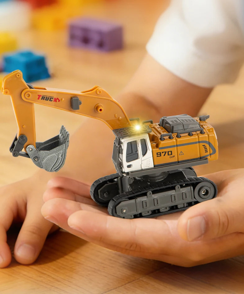 Екскаватор на радіокеруванні RC 555-104 1:64 зі світлом та звуком, керування через додаток